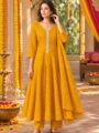 Mustard Yellow Anarkali Kurti Set with Dupatta